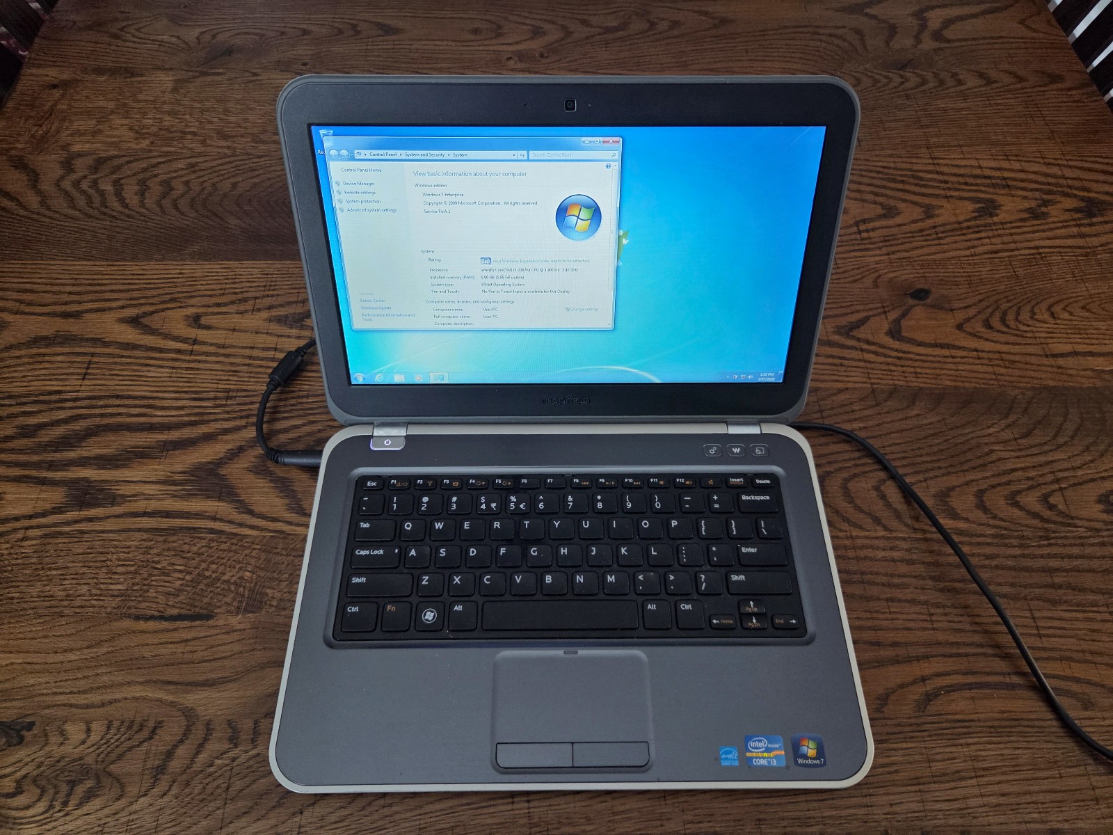 Dell Inspiron 5323 Intel Core i3-2367M 1.4 GHz 6 GB RAM 13″ 500 GB SATA HD Win7