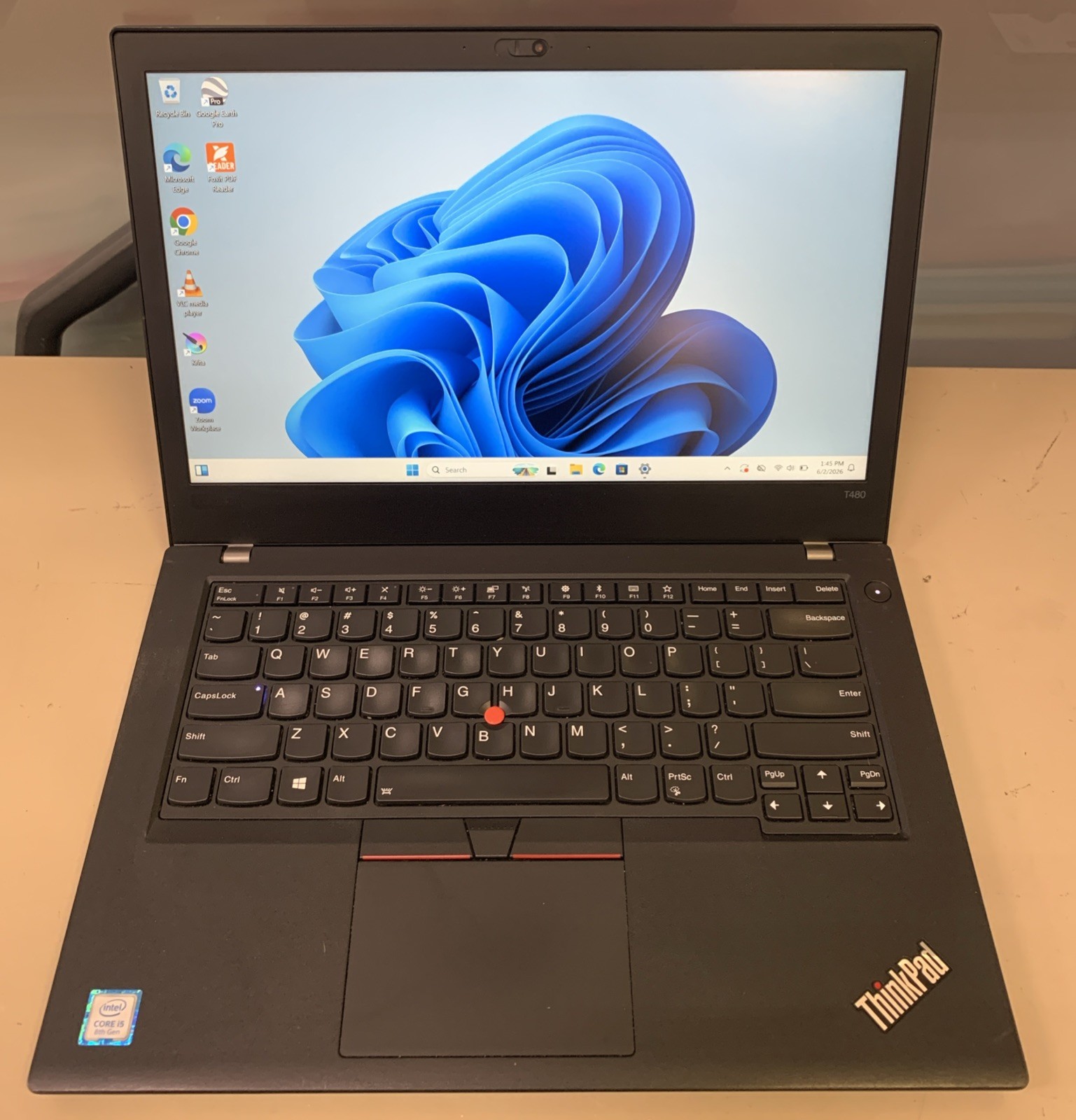 🌟Lenovo ThinkPad T480 14″ 8GB 256GB Core i5-8250U WIFI CAM WIN 11 PRO