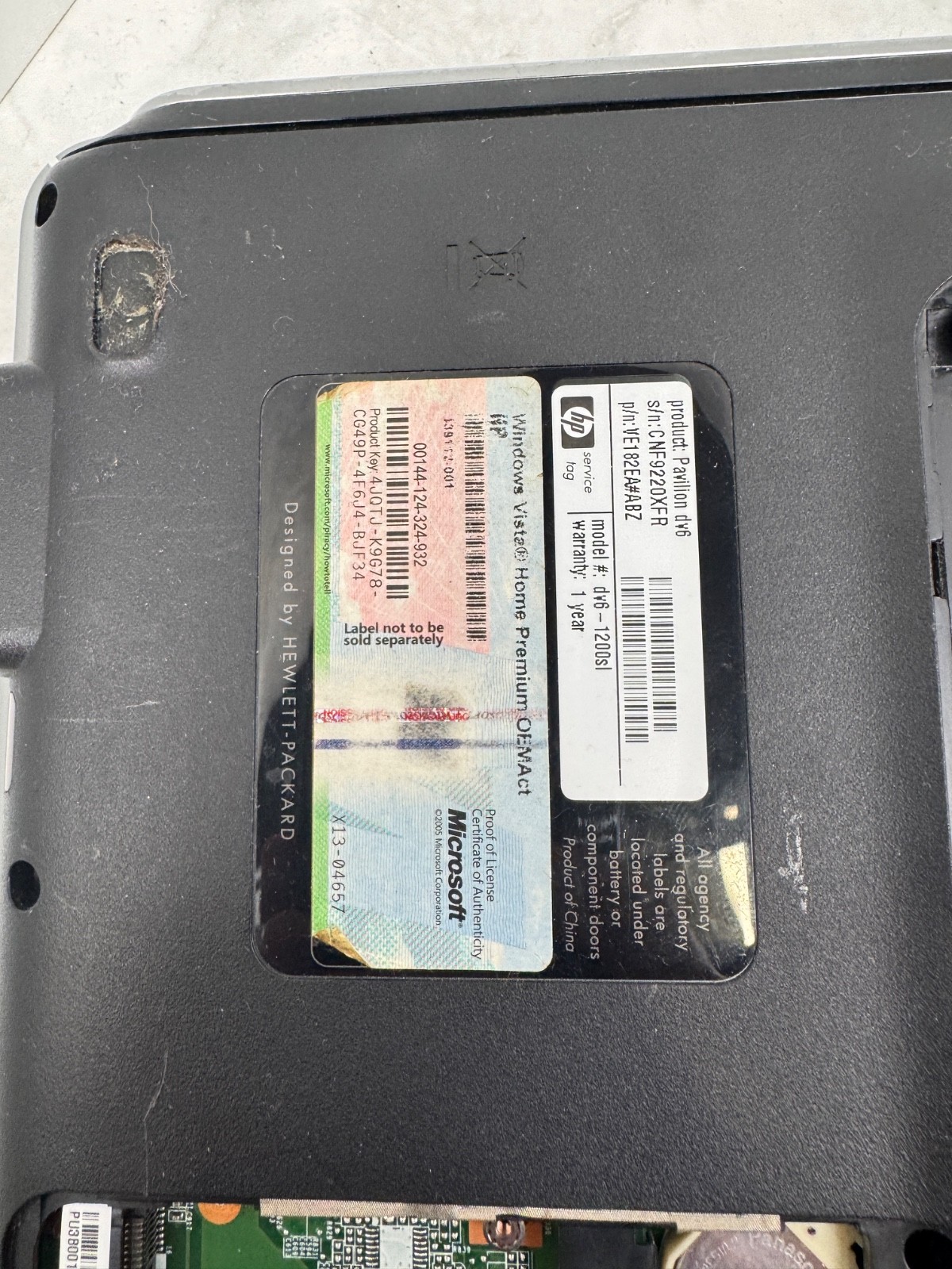 HP G62-a28SA 15.6″ AMD Athlon II P320 2.1GHz Win7 for Parts/Repair