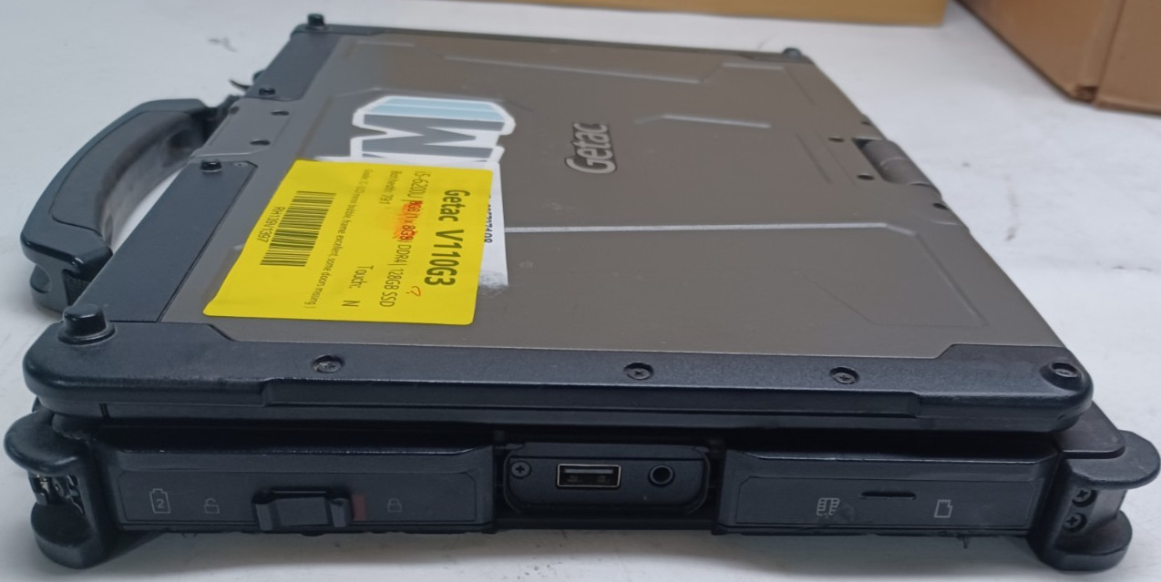 Getac V110 G3 Rugged Laptop Core i5 No RAM No Storage Turns On Needs Recovery