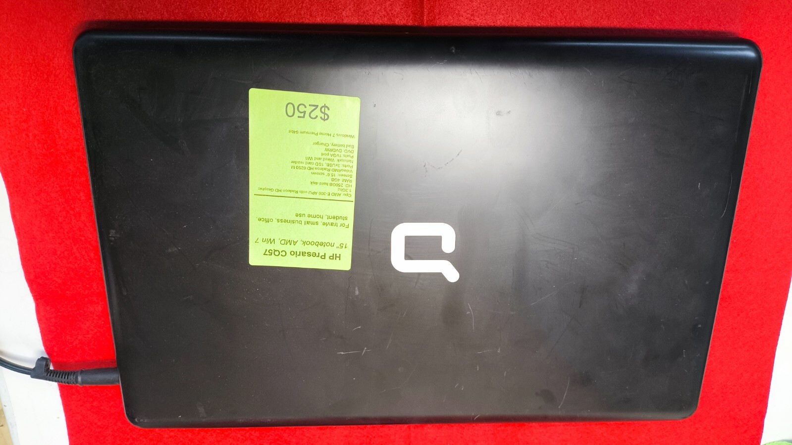 Compaq Presario CQ57 HP AMD E-300 15″ Works Great Clean Vintage Collectible