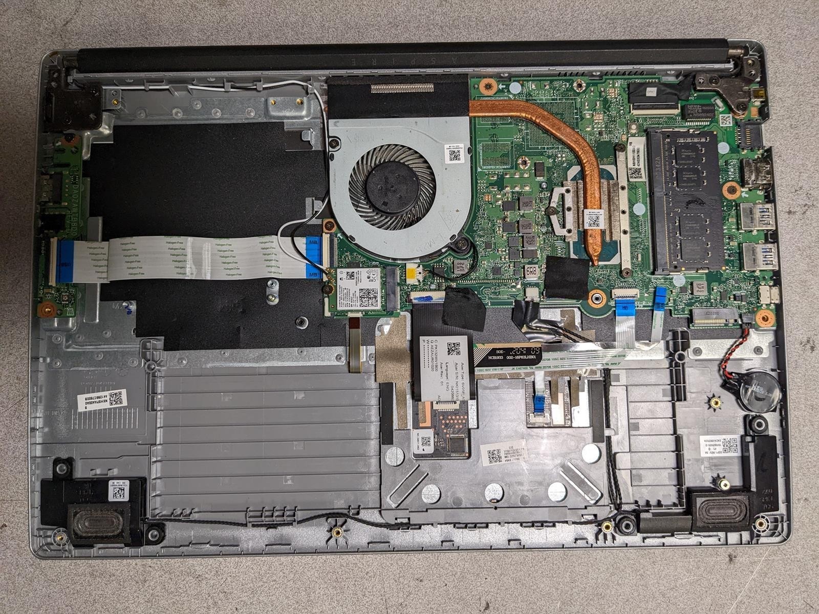 ACER ASPIRE 5 A515-55-378V i3-1005G1 @ 1.20GHz, 16GB RAM, NO HDD/OS – (PARTS)