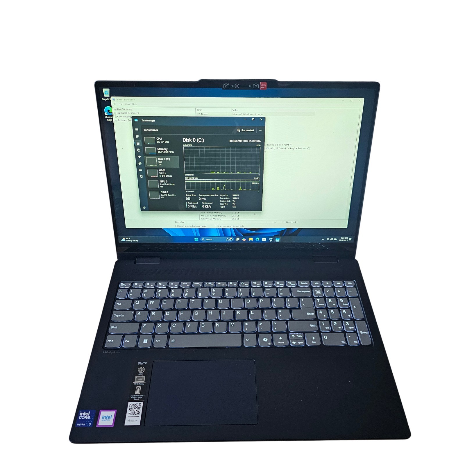 Lenovo IdeaPad 5i 16″ 2-in-1 Touch Ultra 7 255U – 32GB 8000MTS – 1TB SSD W11