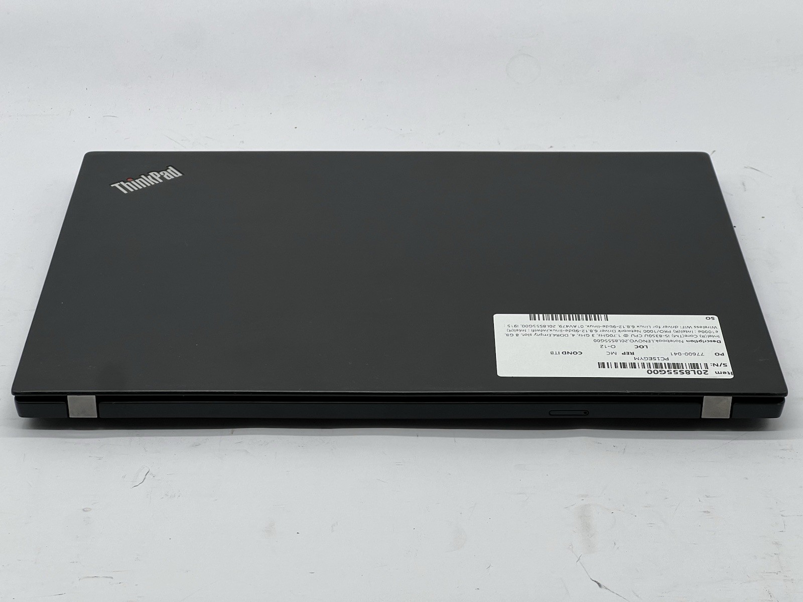 Lenovo ThinkPad T480s, i5-8350U CPU, @ 1.70GHz, 8GB RAM-No HDD/OS/Charger
