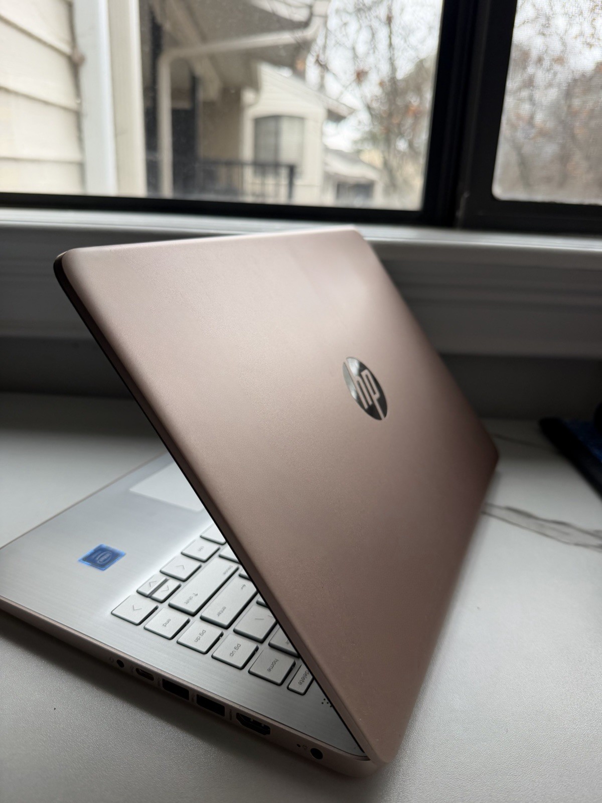 HP Rose Gold Notebook/Laptop Intel Celeron HDMI USB SD Card Built-in Webcam