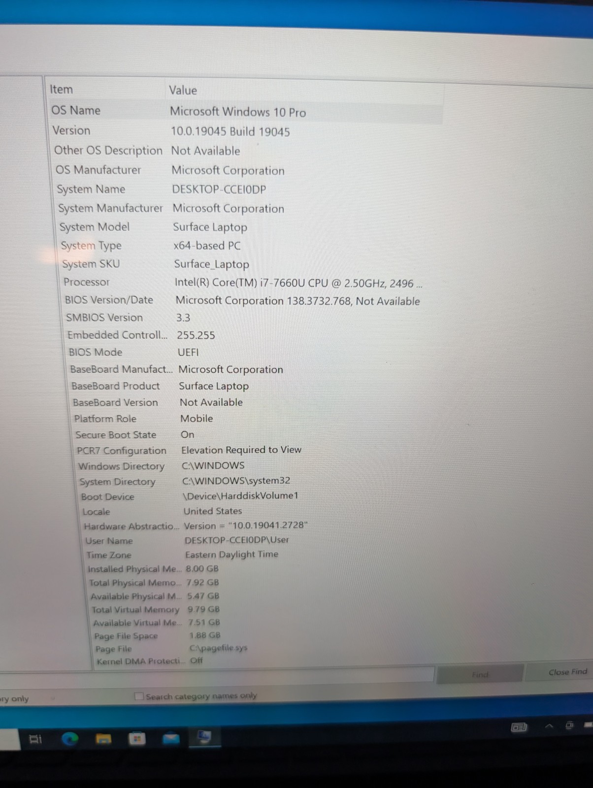 Microsoft Surface Laptop 13.5″ i7-7660U 8GB RAM 256GB SSD Touch Win10 Pro Read
