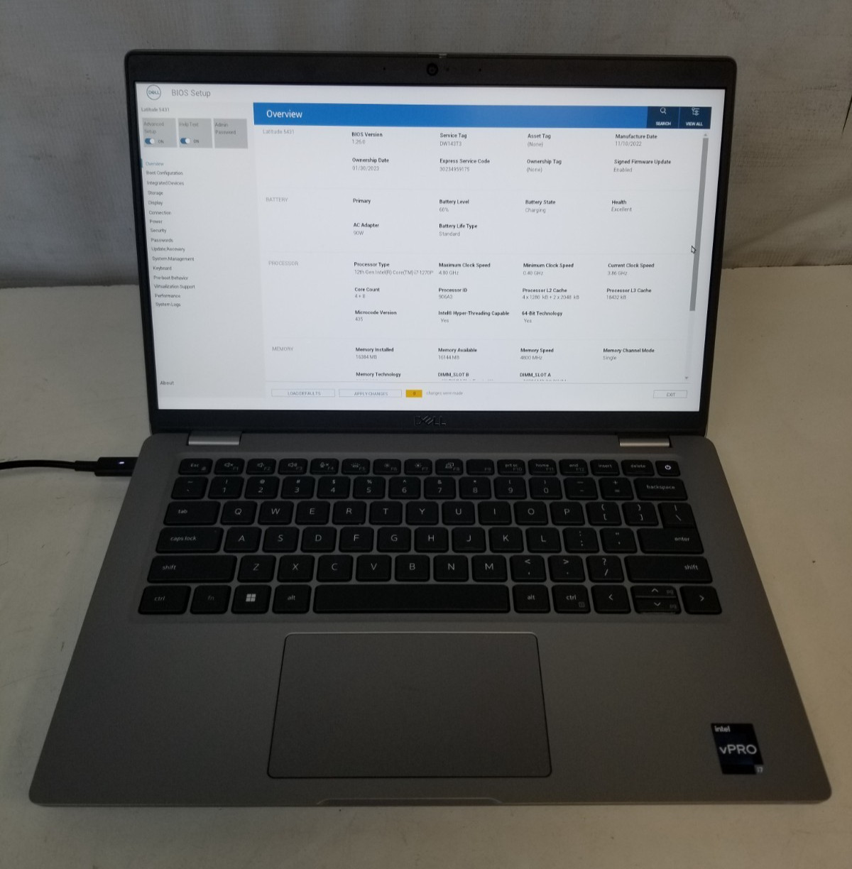 Dell Latitude 5431 14″ Intel i7-1270P 16GB DDR5 NO HDD NO OS