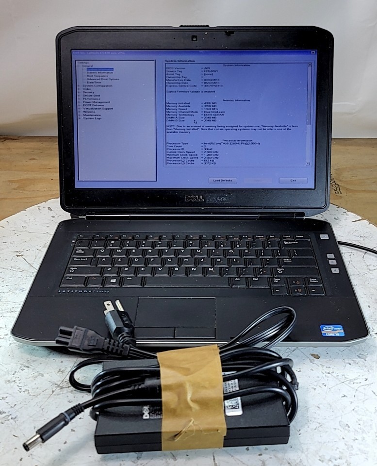 DELL LATITUDE E5430 NON-VPRO Laptop Intel Core I5-3210M 4GB 320GB SEE NOTES