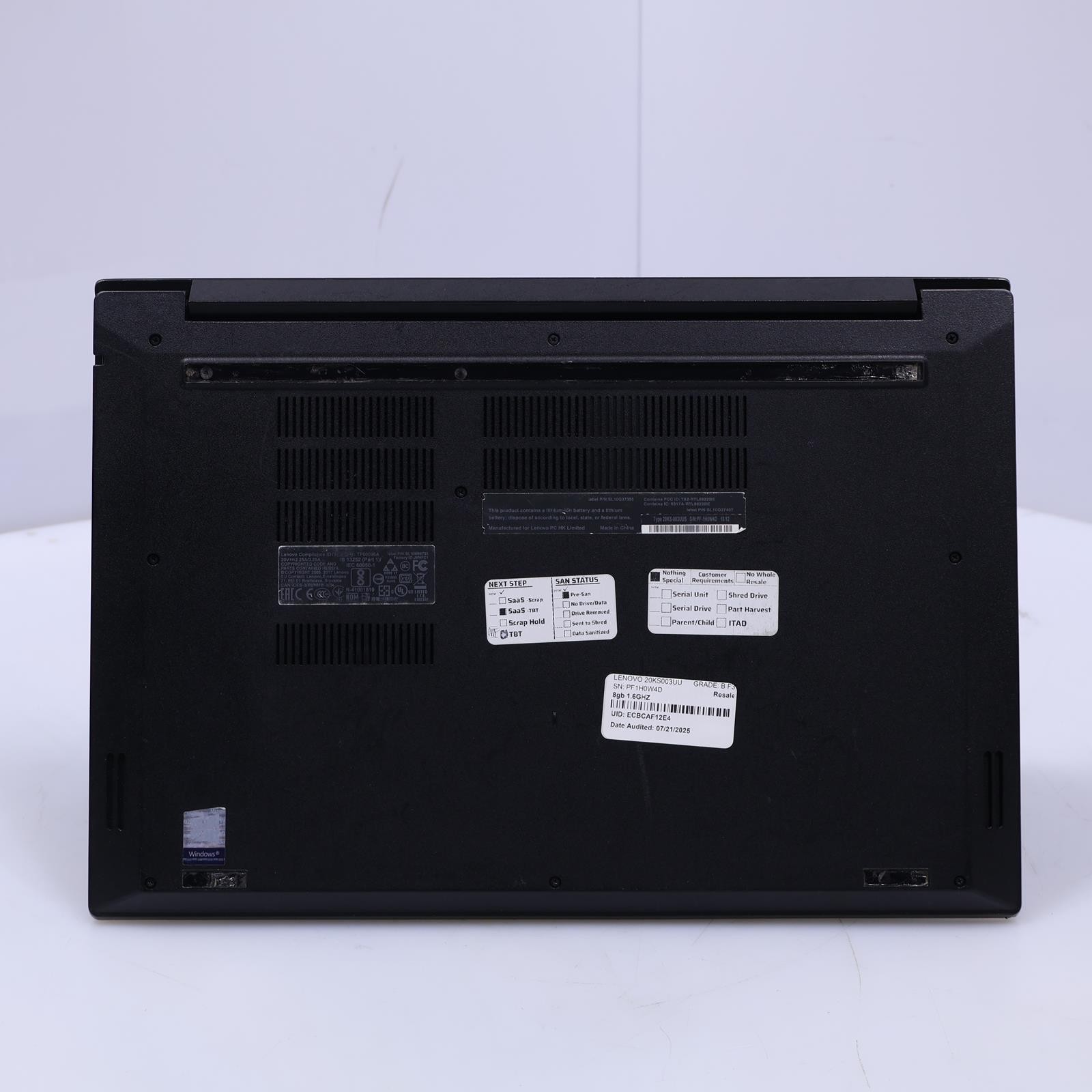 Lenovo Thinkpad E580 Intel Core i5 8th Gen 8GB RAM No Drive/OS/Battery Laptop