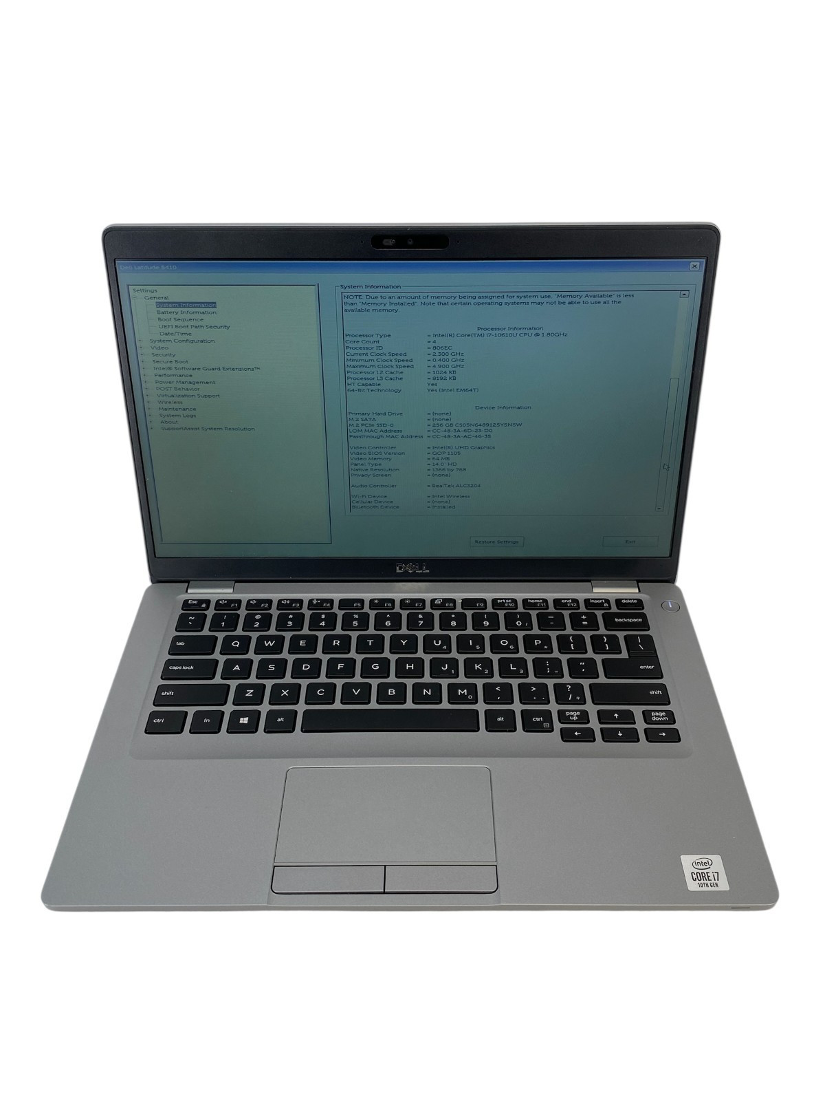 Dell Latitude 5410 i7-10610U No SSD M.2 16GB RAM NO OS Lot of 23