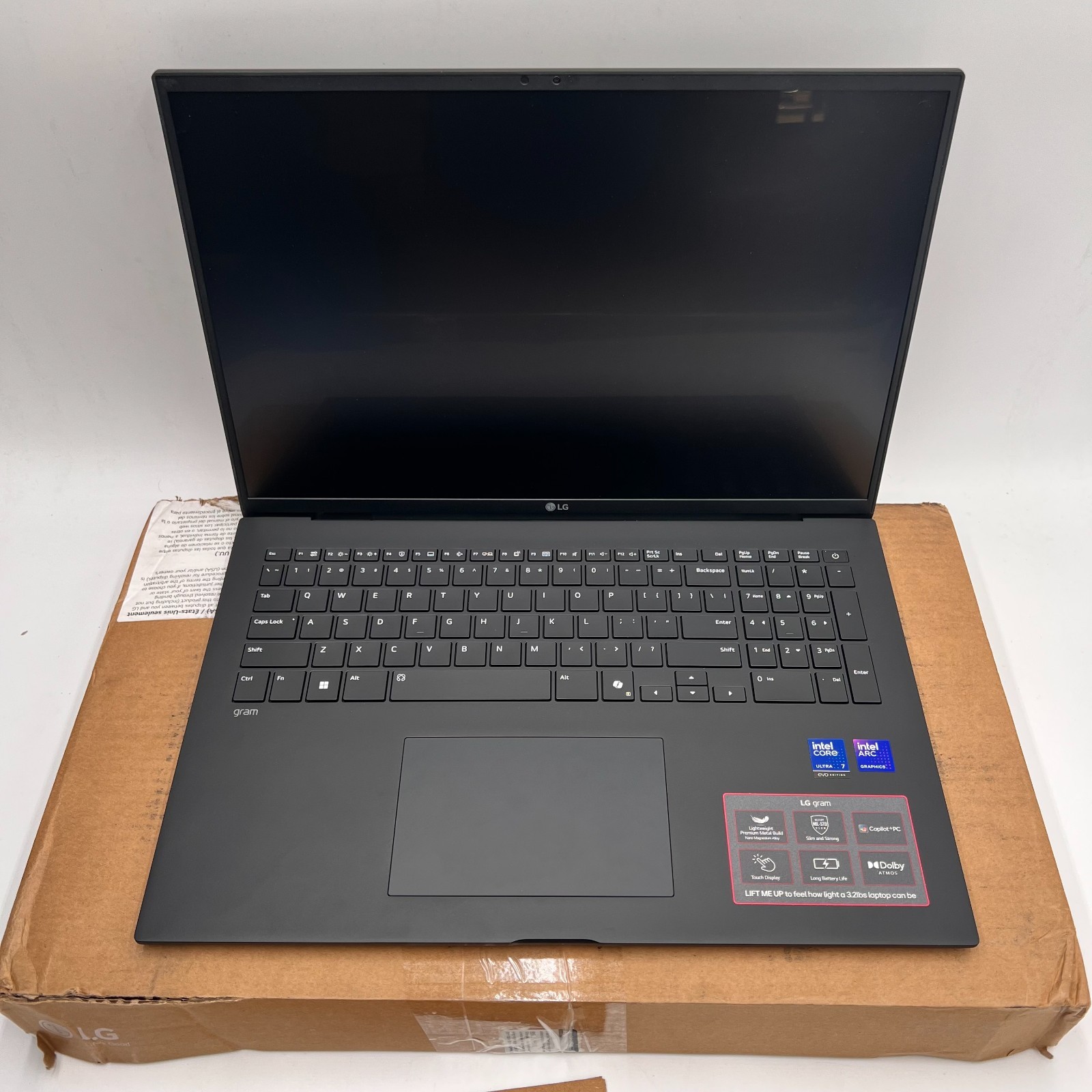 LG Gram 17″ 17Z90TL-H.AUB6U3 Ultra 7 32GB RAM 1TB SSD Black | NEW OPEN BOX