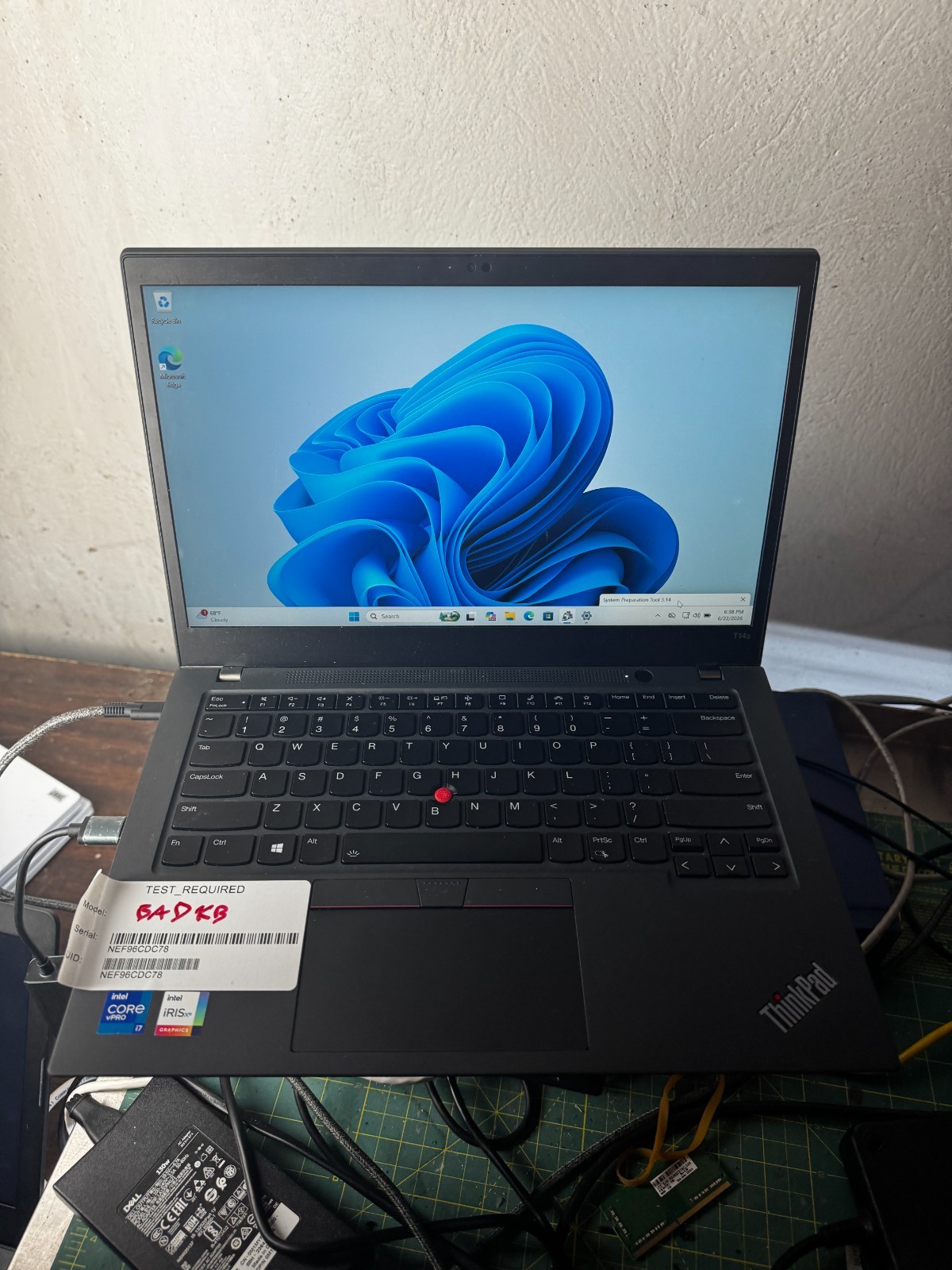Lenovo ThinkPad T14s Gen 2 i7-1185G7 16GB 256GB Win 11 Pro READ #6478