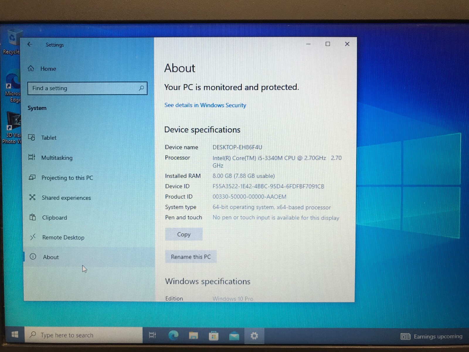 Dell Latitude E6430 14″ i5-3340M @2.7GHz , 8GB RAM , 460GB HDD , Windows 10 Pro