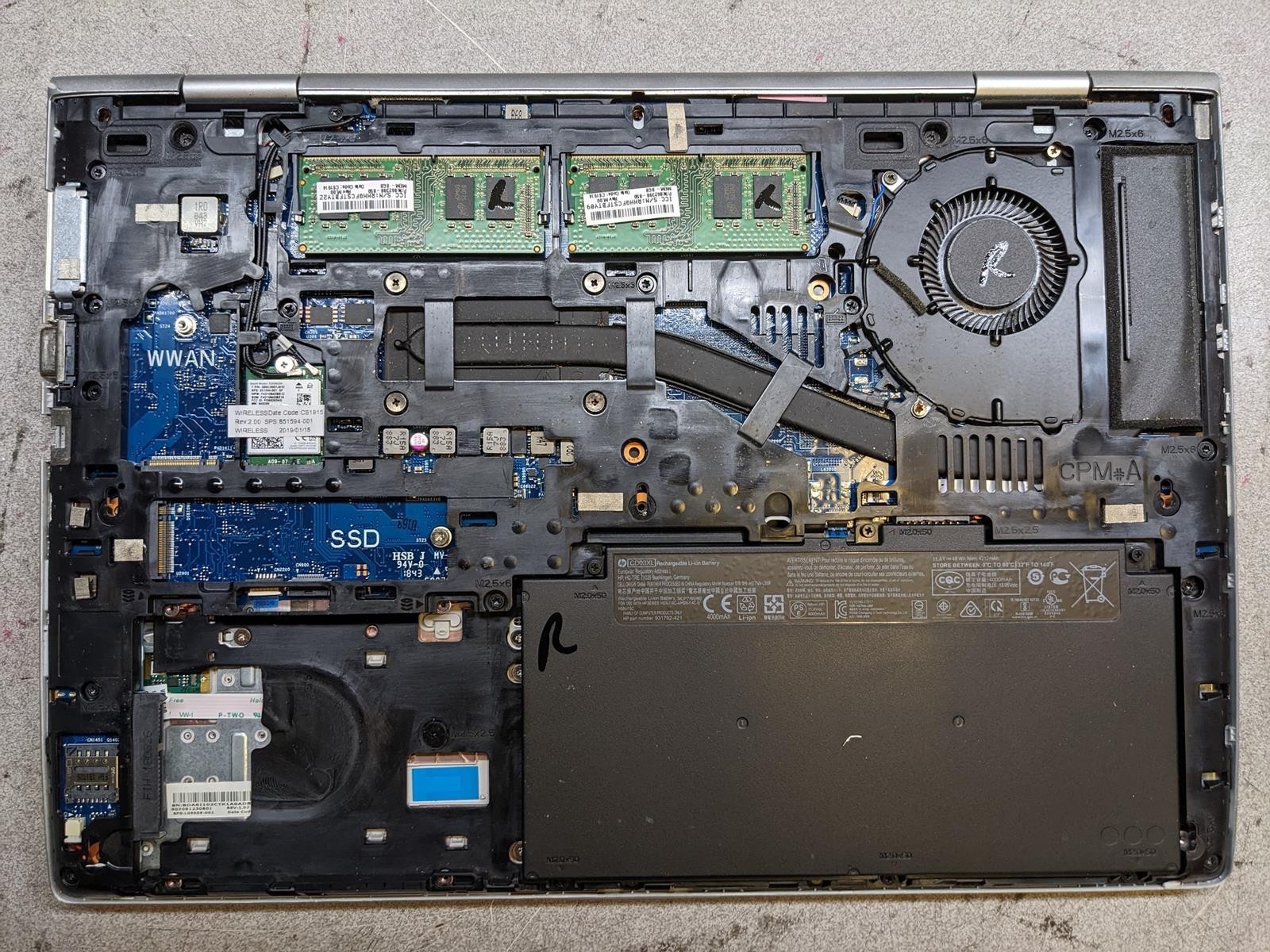 HP PROBOOK 640 G4 i5-8350U @ 1.7GHz, 16GB RAM, NO HDD/OS