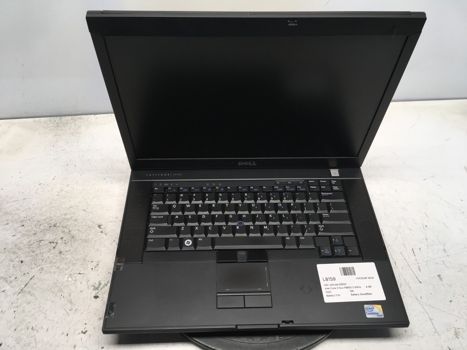 Dell Latitude E6500 Intel Core 2 Duo P8600 2.4GHz 4 GB NO HDD