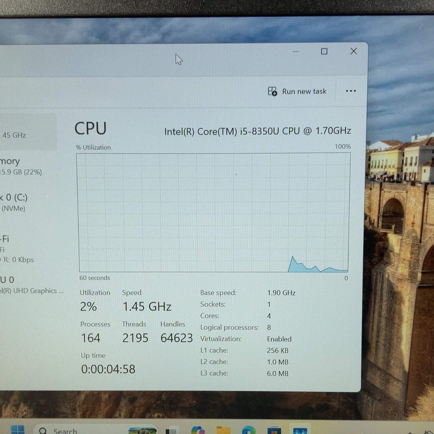Dell Latitude 5490 14″ i5-8350U 1.7GHz 16GB RAM 256GB SSD NO CHARGER