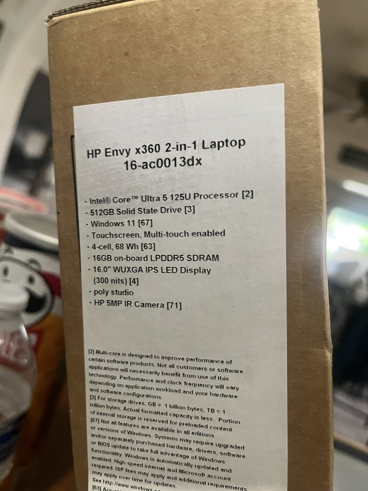 HP Envy X360 2-in-1 16 inch Touchscreen -Read Description