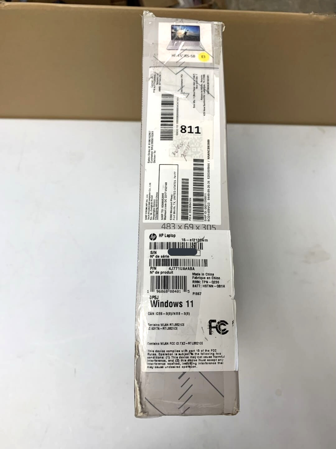 HP 15.6″ FHD Laptop, AMD R5-5500U, 8GB RAM, 256GB SSD, 15-ef2126wm 25-70