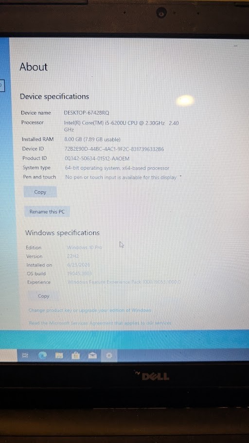 DELL inspirion 5759 17,3″ 1600X900 i5-6200U 8GB RAM 500 GB SSD Windows 10 Pro