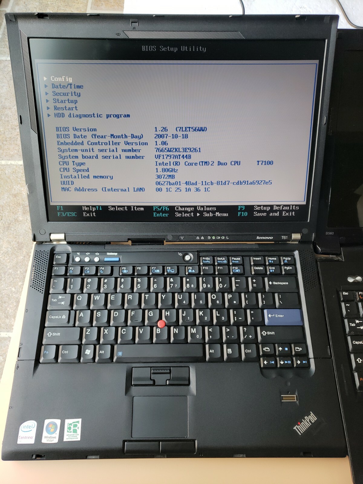 Lot 2 Lenovo Thinkpad B560/T61 3GB RAM 0GB HDD REPAIR or PARTS