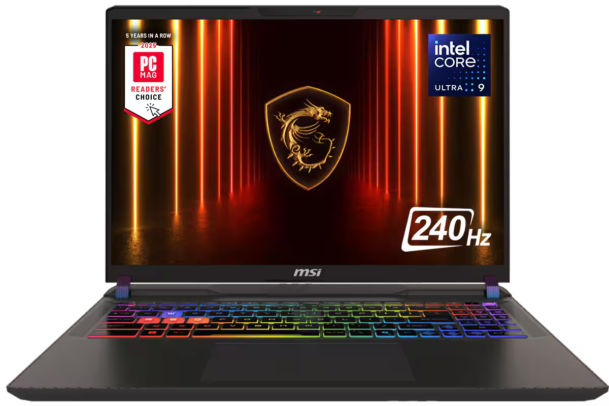 MSI – Vector 16 HX AI 400 16″ 240Hz QHD+ Gaming Laptop – Intel Ultra 9-275HX …