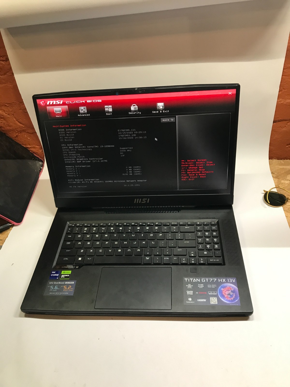 MSI Titan GT77HX 13VI-028US 17″ 4K Intel i9-13980HX 8GB RAM NO SSD/OS RTX 4090
