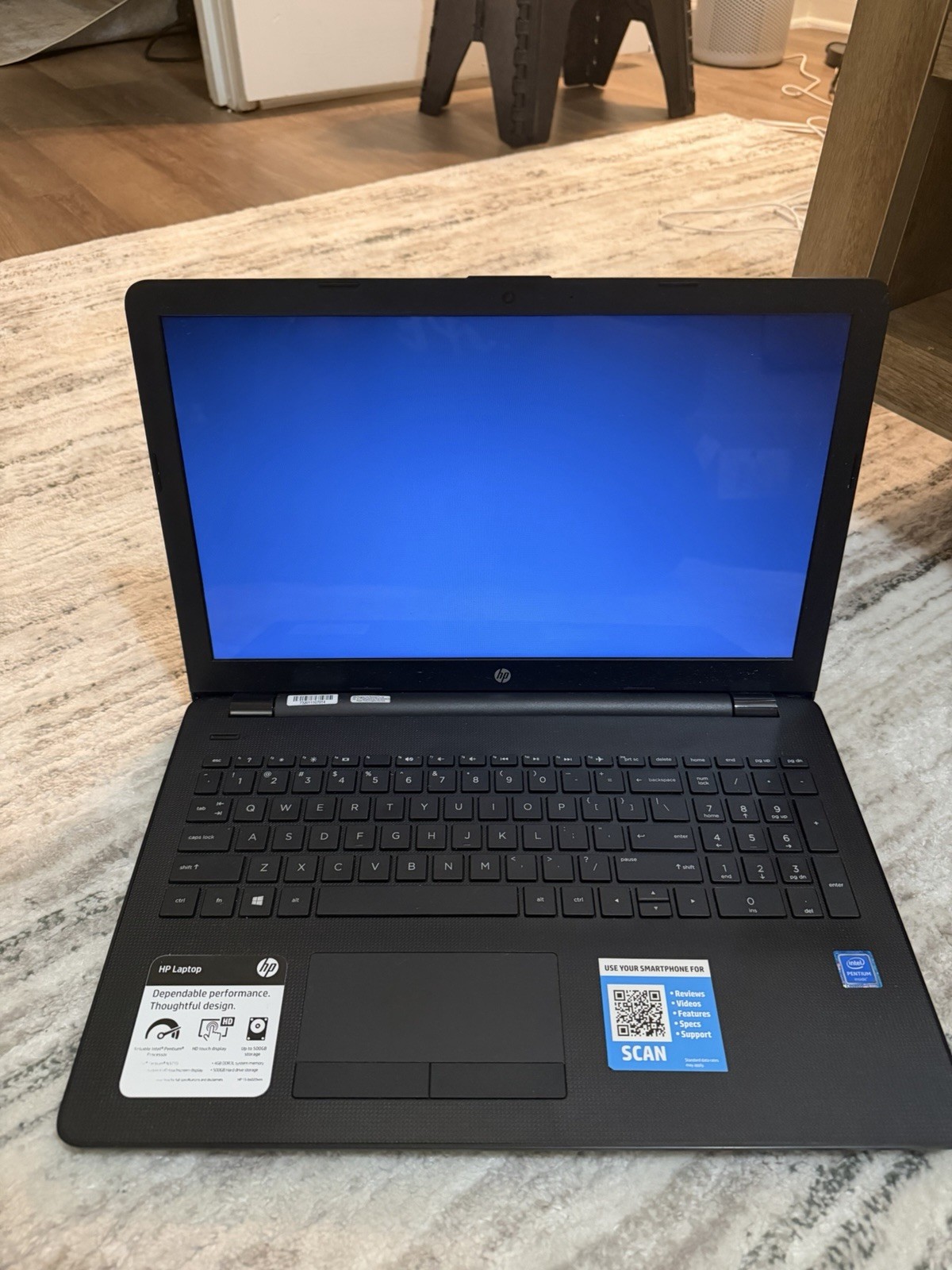HP 15.6″ Notebook Laptop Intel Pentium Windows 10 Black Built-in Webcam USB HDMI