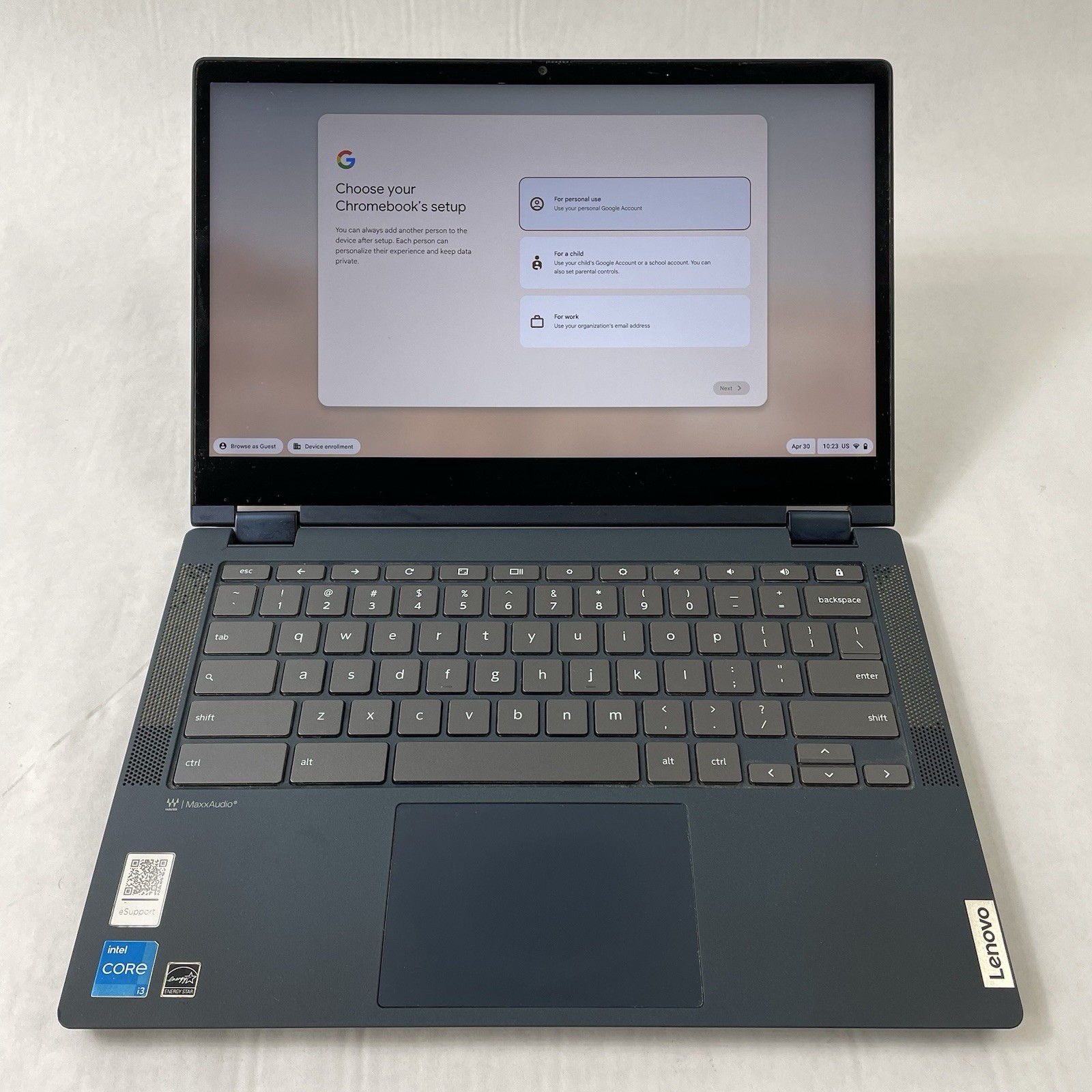 Lenovo IP Flex 5 Chrome 11.6″ Core i5-1115G4 3.00 GHz 8 GB RAM 16 GB HDD No AC