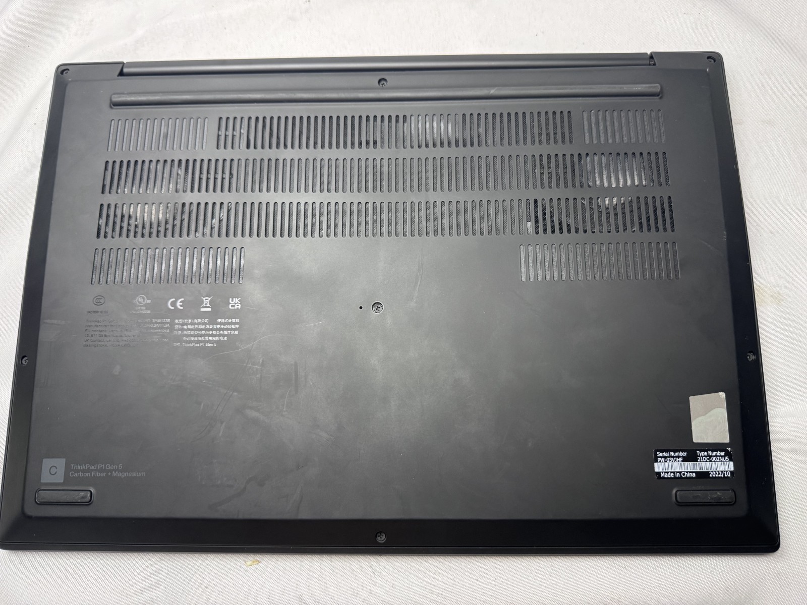 Lenovo ThinkPad P1 Gen 5 Laptop, 16″, i7-12800H, 16GB RAM, 512GB SSD, A2000 GPU