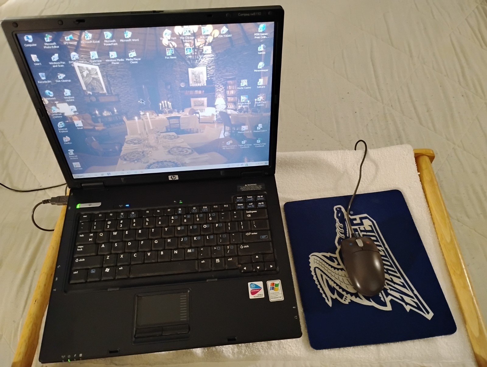 HP Compaq nx6110 14″ Laptop – Windows 7 Pro – plus EXTRAS