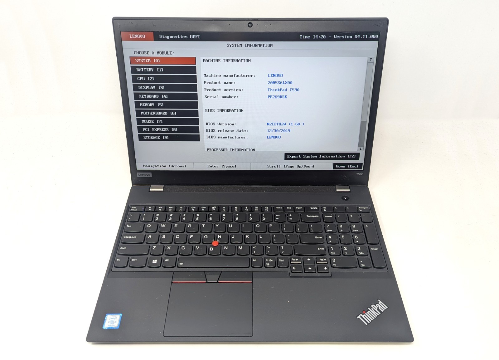 Lenovo ThinkPad T590 – Intel Core i5-8365U 16GB DDR4 RAM 128GB SSD No OS/AC