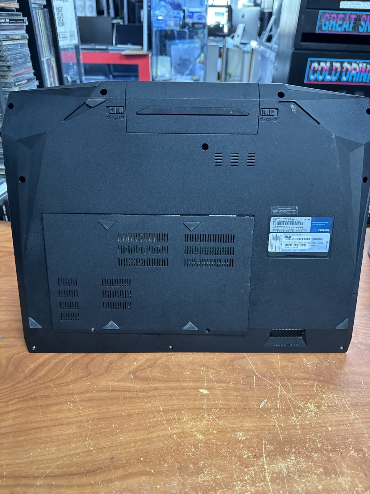 ASUS G73SW Blu-ray Drive Quad i7 @2.30GHz w/GTX460M |8G |NO HHD |BIOS PASSWORD |