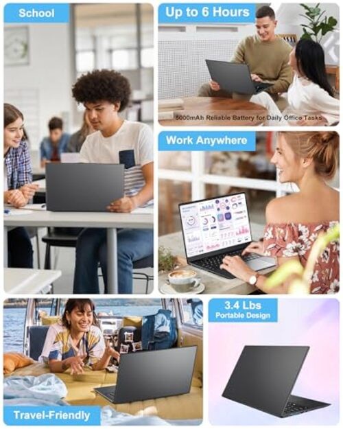 15.6 Inch Laptop Computer – 16GB RAM 256GB SSD with Pentium 6500Y Processor Up