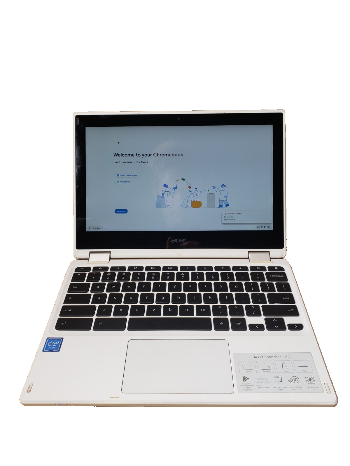 Acer N15Q8 Chromebook Celeron N3060 1.8GHz 4GB RAM 16GB eMMC Chrome Reset Touch