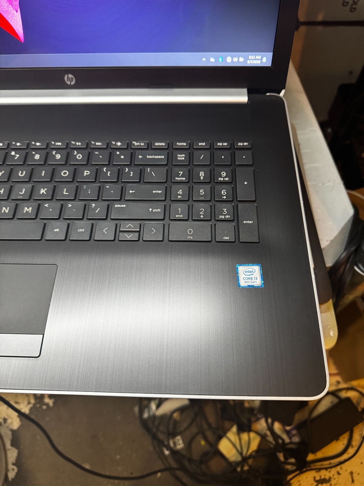 HP 17-by1061st Core I3-8145U 256GB SSD 8GB RAM WIFI/BT Laptop # 6120