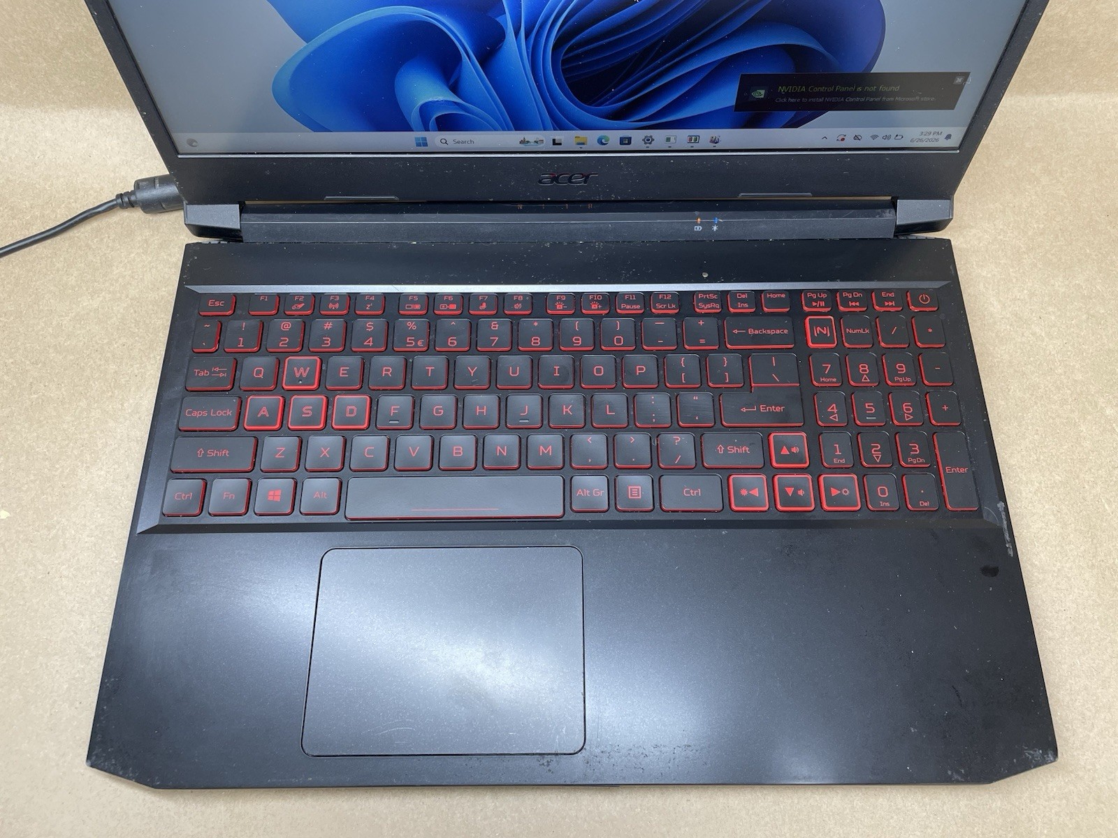 Acer Nitro 5 N20C1 i5-11400H @2.7GHz 8GB RAM 256GB SSD GTX 1650 Win11 *READ*