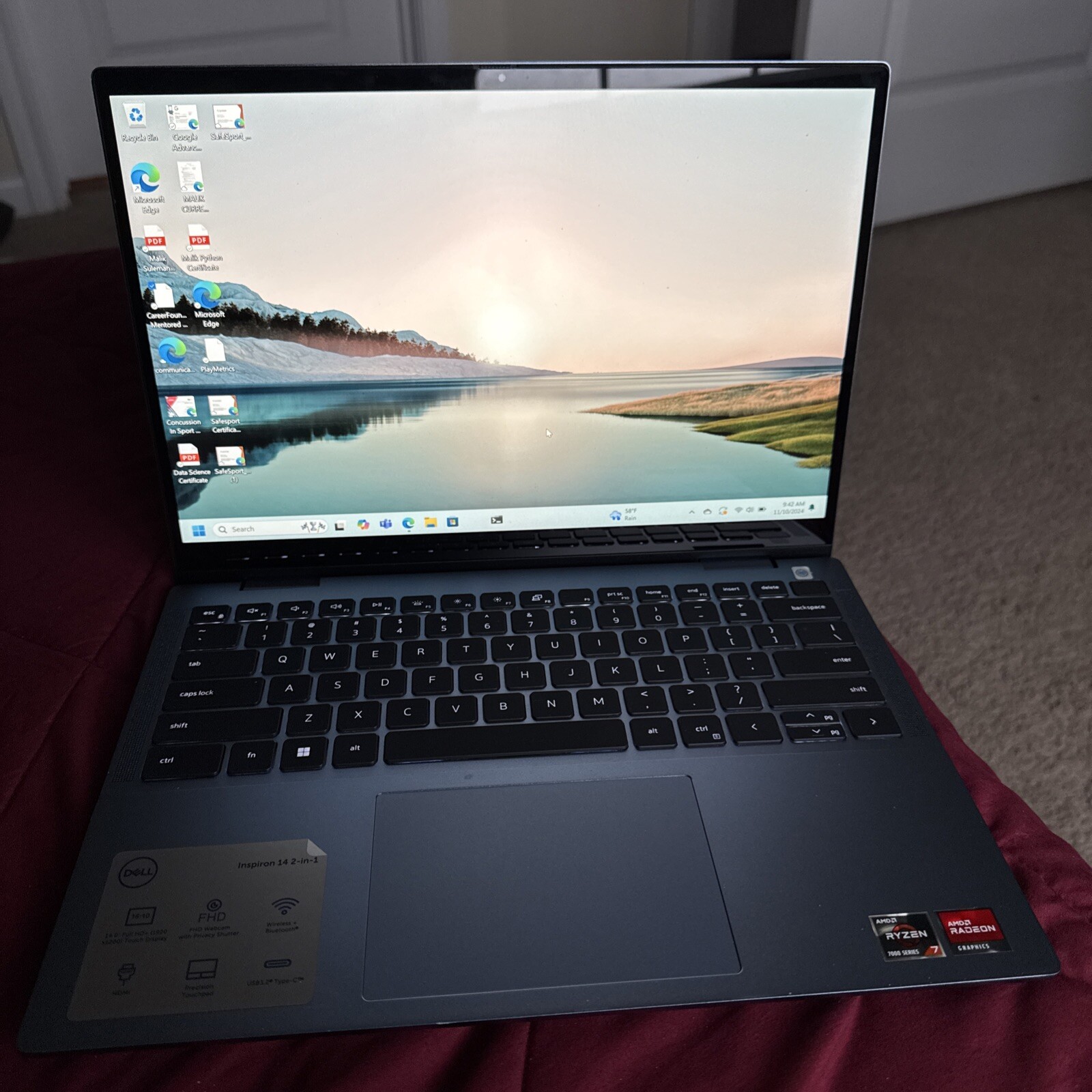 Dell – Inspiron 14 2-in-1 Touch Laptop – AMD Ryzen 7