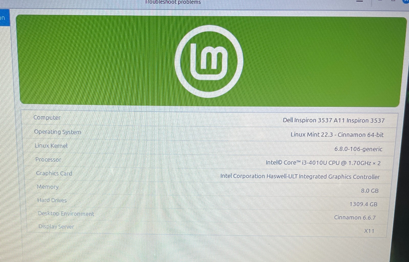 DELL INSPIRON 15-3537 Laptop 15″ i3 256gb+1tb Linux Mint 22.3-extras-14
