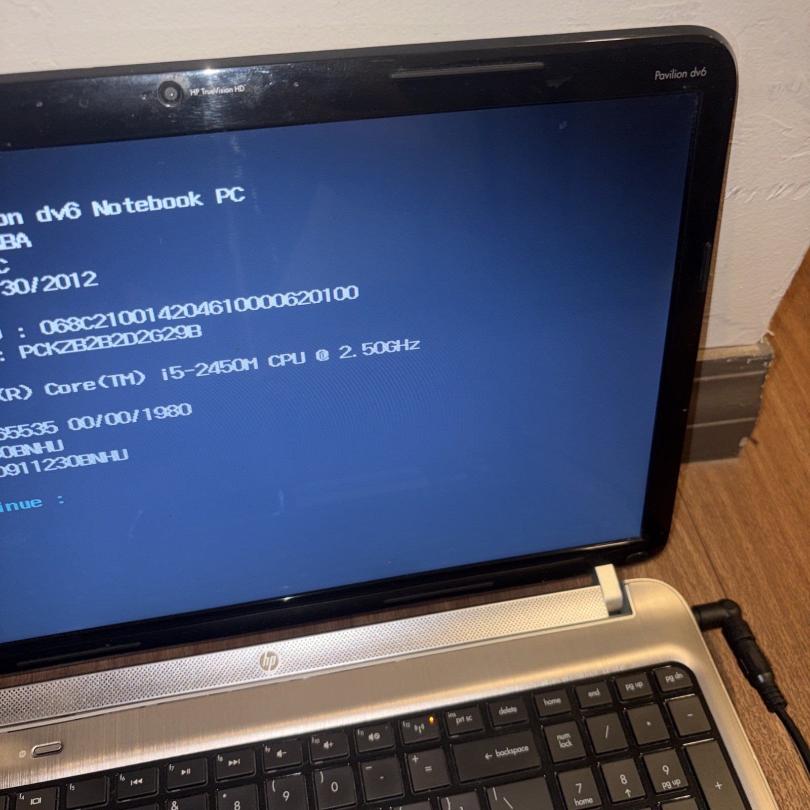 HP pavilion dv6-6c43cl 15.6″ Notebook – i5-2450M 2.50 GHz, 8 GB, no hdd
