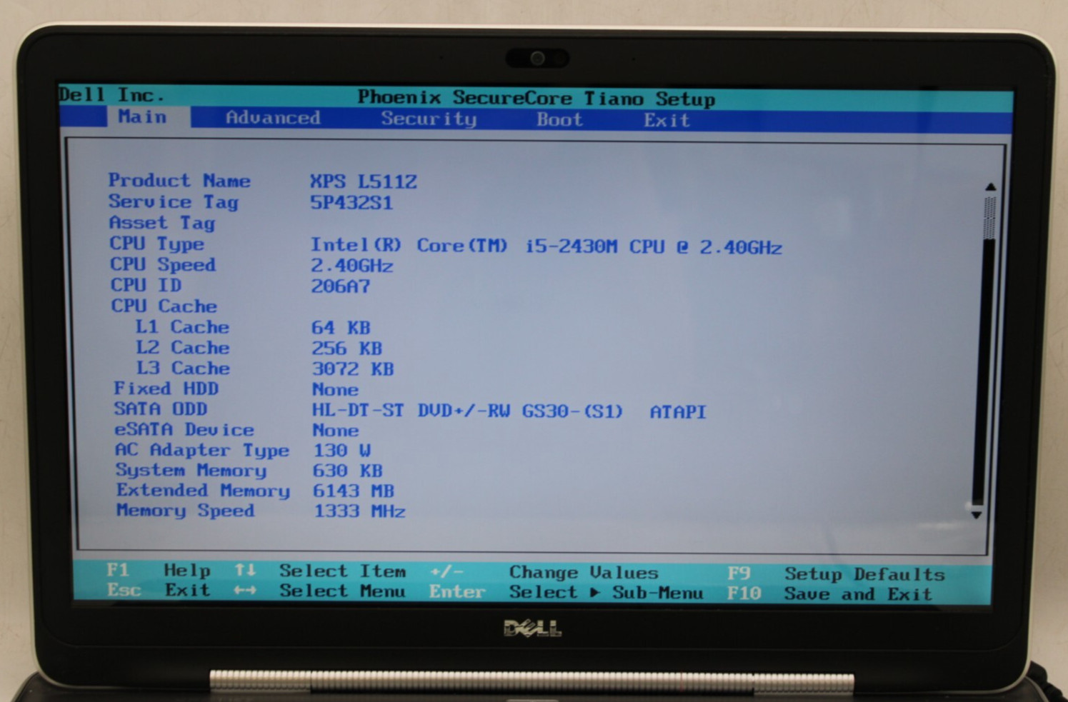 Dell 15Z i5-2430M@2.4GHz 6GB RAM NO Storage/OS *PARTS/REPAIR*READ*