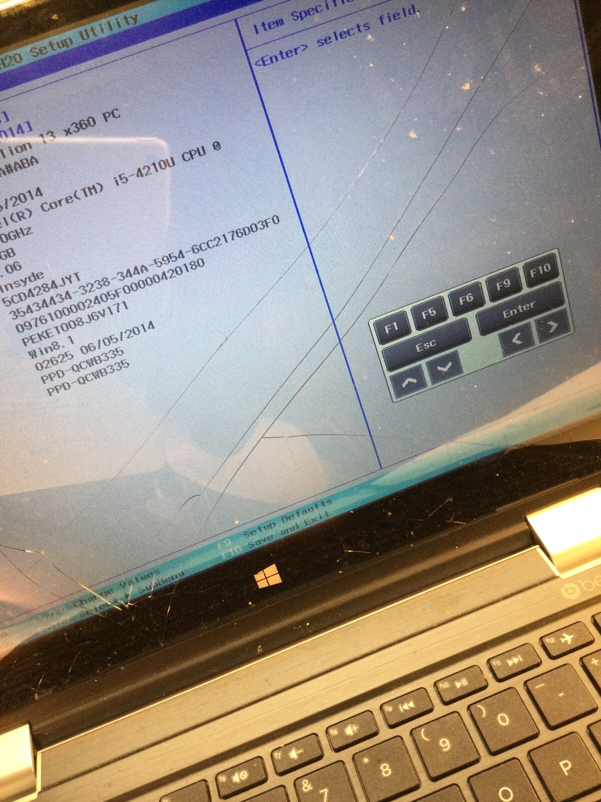 HP Pavilion X360 13 13″ Laptop Intel Core i5 4th Gen. -BOOTS/CRACKED SCREEN -MZ