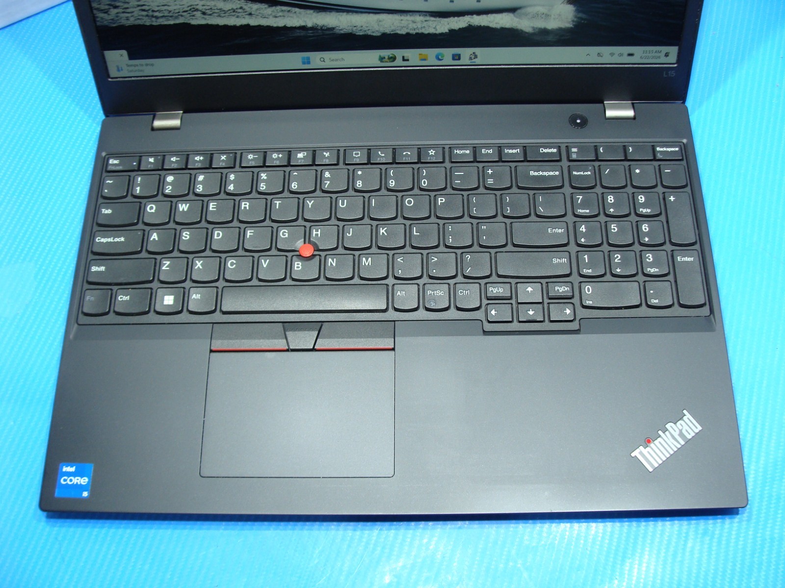 Lenovo ThinkPad L15 Gen2 15.6″FHD i5-1135G7 2.4GHz 8GB 256GB Win11Pro +Charger