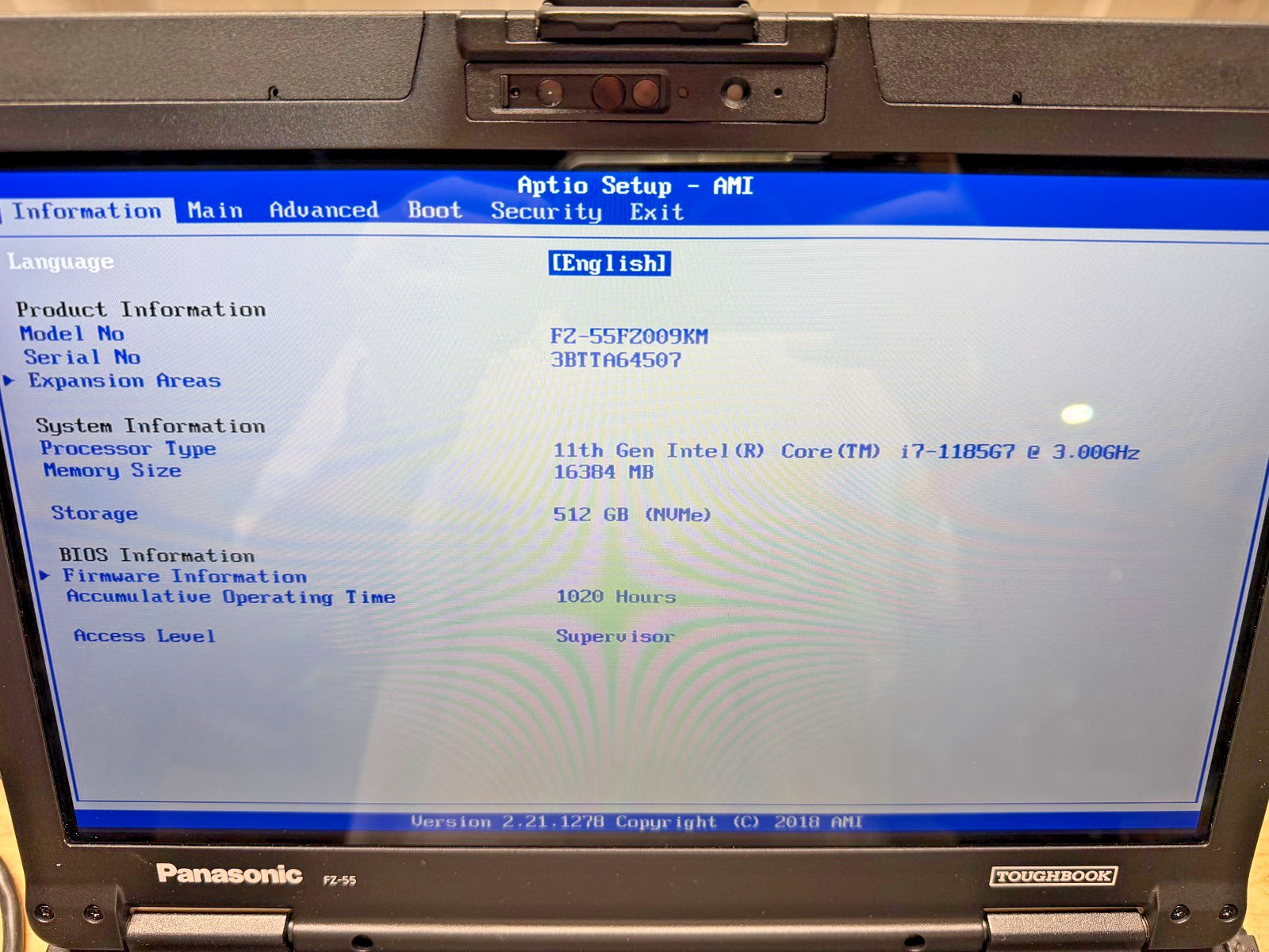 Panasonic Toughbook FZ-55 MK2 14″ i7-1185G7 16G 512G NVMe Touch 4G LTE WiFi W10P