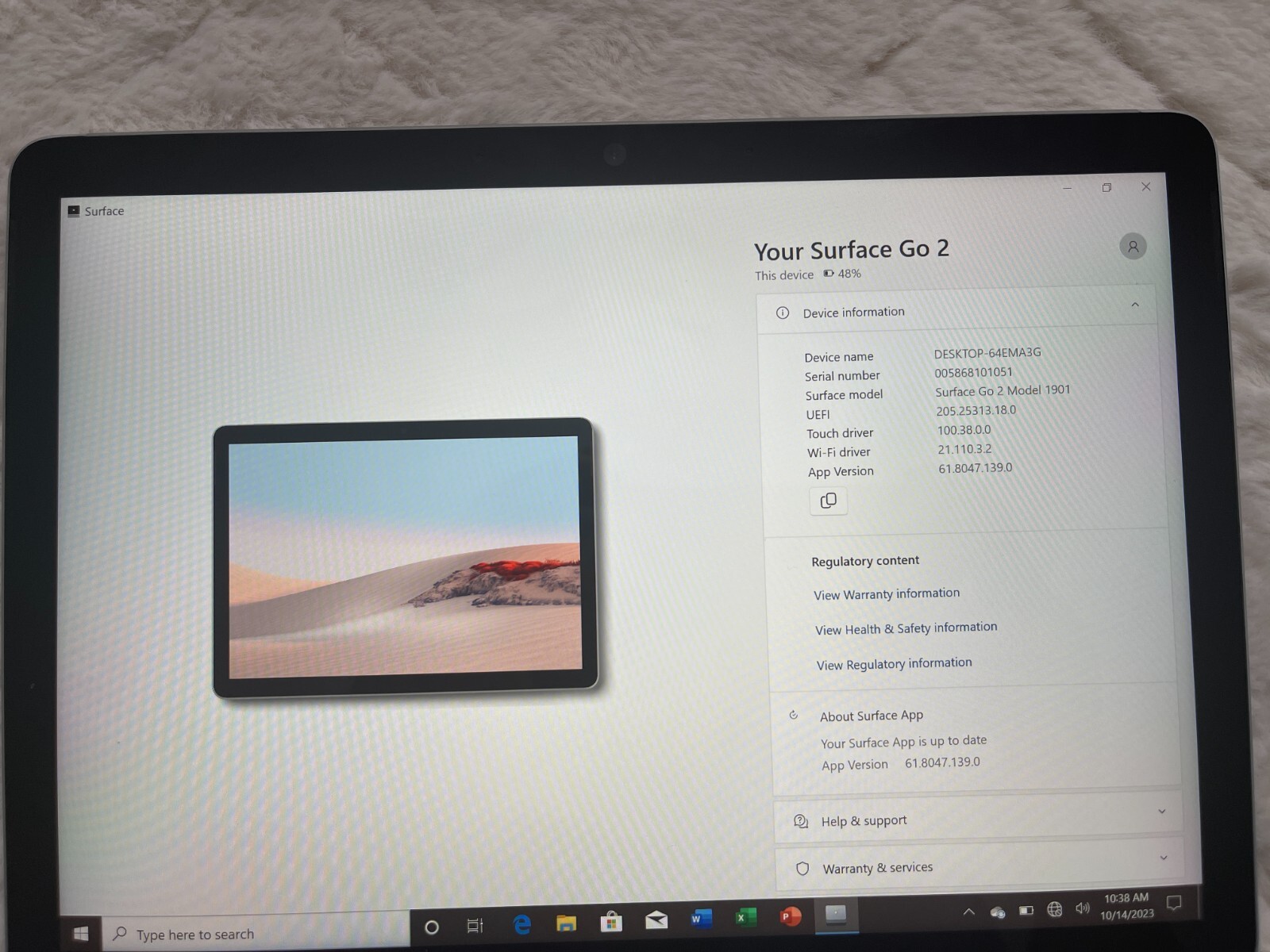 Surface Go 2 – 128GB 4425Y 8GB Intel(R) Pentium(R) Used
