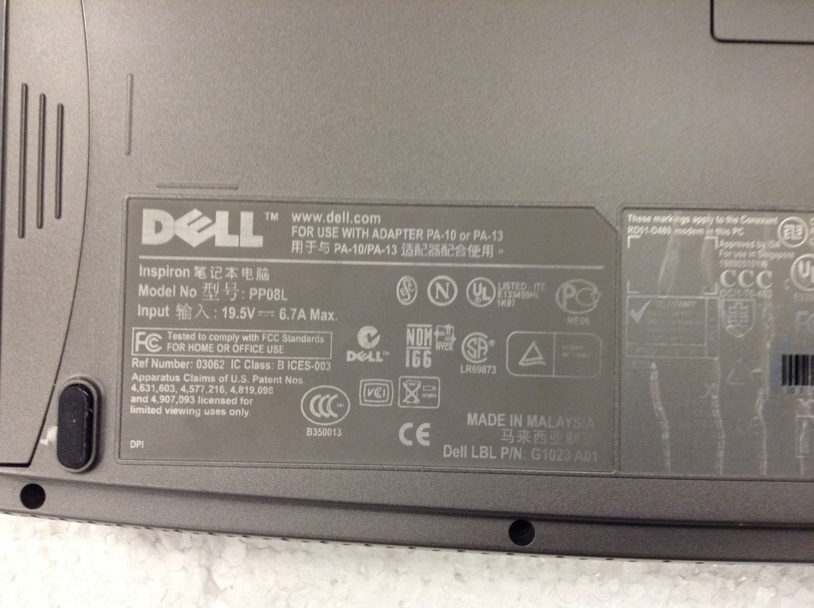 Vintage Dell Inspiron 5150 15″ Pentium 4 3.06GHz Laptop w/ 512MB, DVD-RW, No HDD