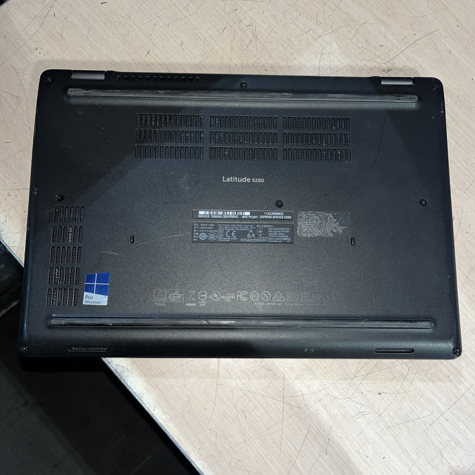 DELL LATITUDE 5280 INTEL CORE I5-7300U 2.60GHZ 16GB RAM NO HD