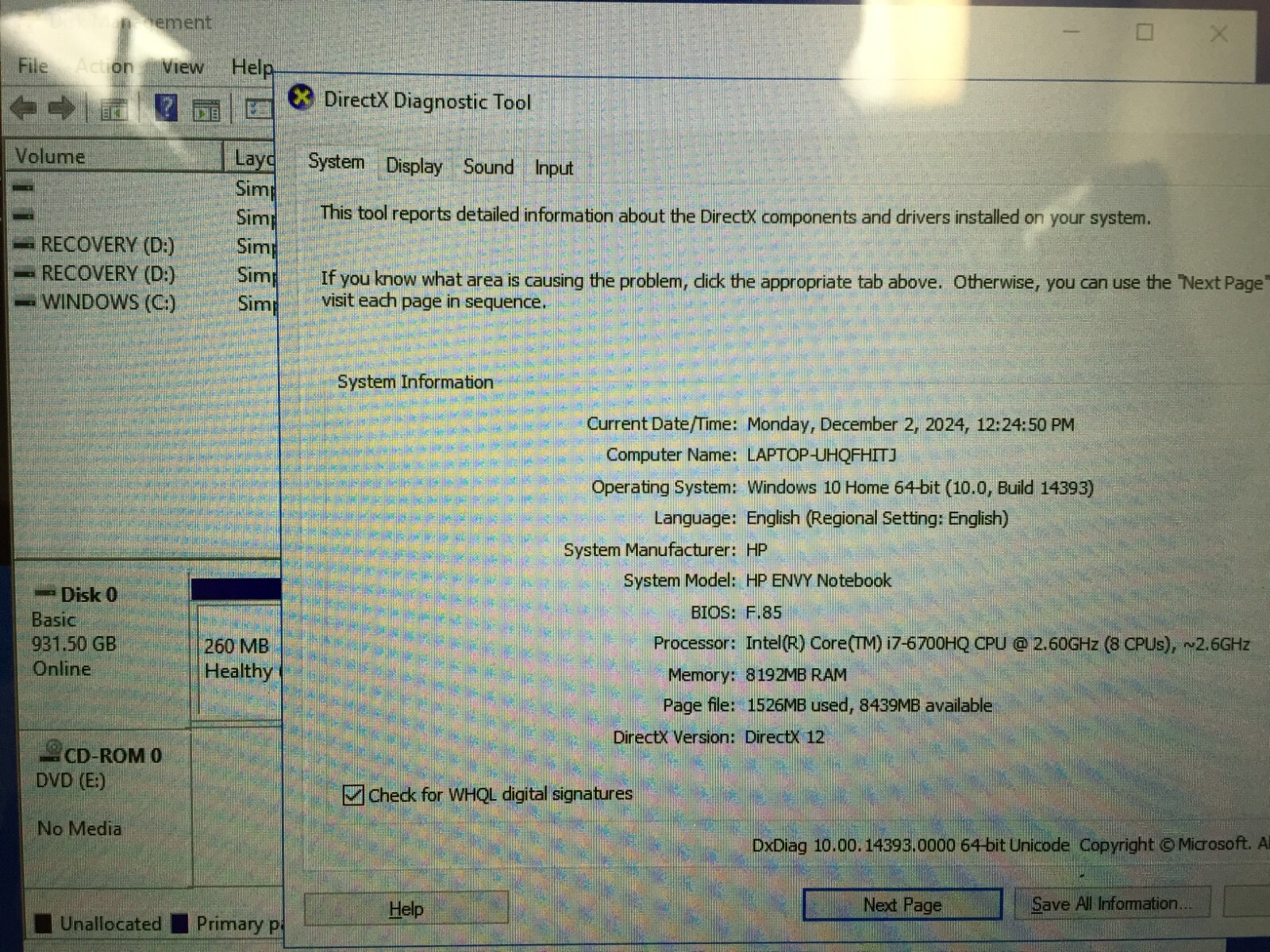 HP Envy 17T-S100 Y4A48AV 17.3″ Laptop/intel i7-6700HQ/8GB RAM/1TB HDD/WIN 10