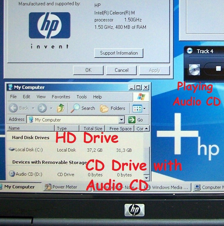 HP ZE-2000 Laptop 15″ Intel Celeron M 1.5GHZ 512GB ram 40GB HD -ze2101 4125 5730