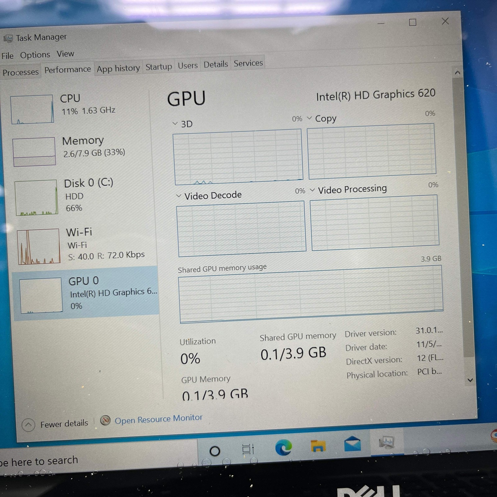 Dell Inspiron 98M8E83 15.6″ i7-7500U 2.7GHz 8GB RAM 1TB HDD