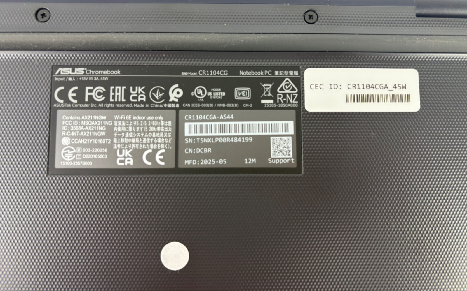 ASUS Chromebook CR11 Ruggedized Laptop, 11.6” Display, Intel Processor N100
